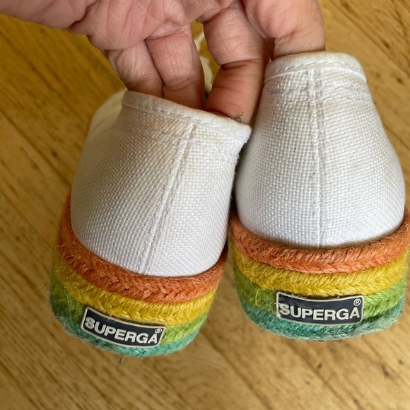 Superga rainbow platform 2790 White Canvas Sneakers - Picture 5 of 8